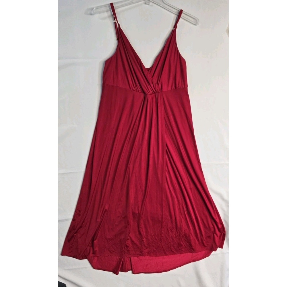 Soma Red  Babydoll Slip Maxi Nightgown w/Adjustable Straps L